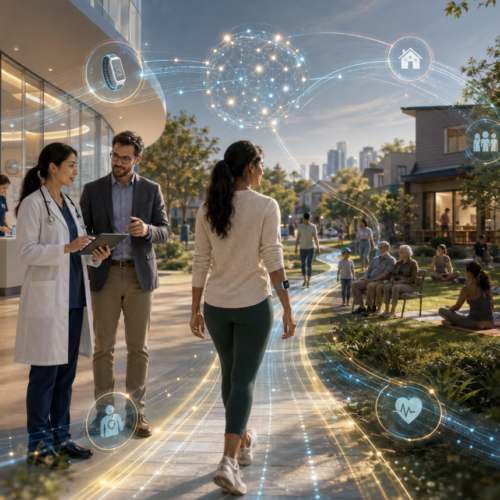 Beyond the Clinic: Integrating Real-World Health Interventions with AI and Living Labs
