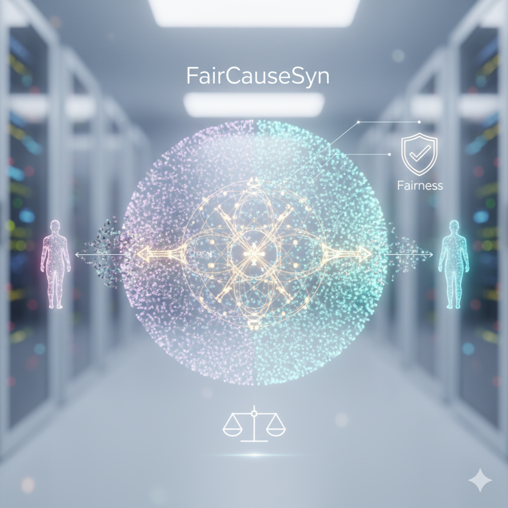 FairCauseSyn: Towards Causally Fair LLM-Augmented Synthetic Data Generation